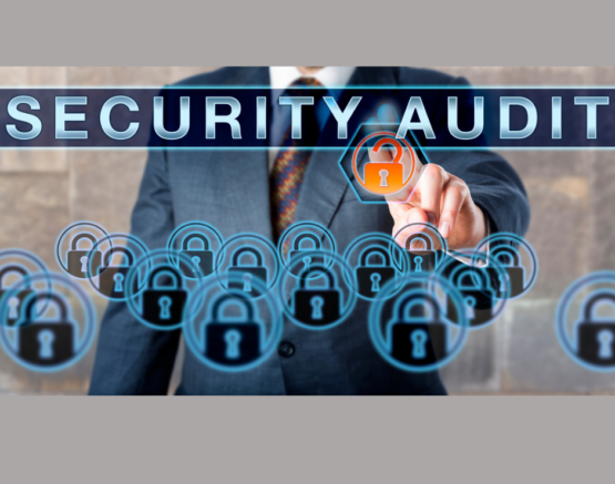 A person in a suit touches a virtual padlock icon marked “Security Audit,” highlighting WordPress CMS & WooCommerce Expert Agency WPenabled.com. WPenabled.com